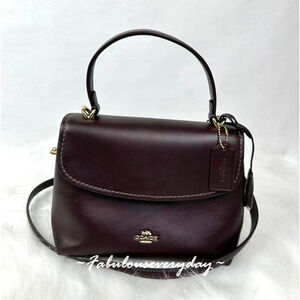 Coach Emory Top Handle Bag Crossbody In Leather/Gold/Espresso CCE54 NWT